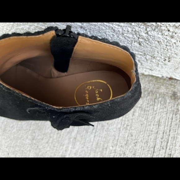 Jack rogers black kali suede ankle boots with bow - Picture 6 of 10